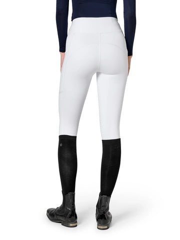 "Movement" teliszilikonos versenyleggings, white