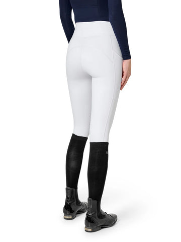 "Movement" teliszilikonos versenyleggings, white