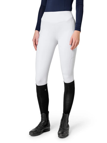 "Movement" teliszilikonos versenyleggings, white