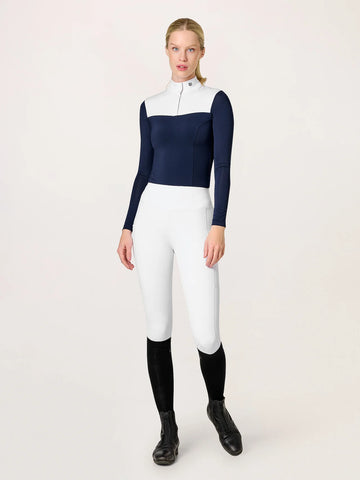 "Movement" teliszilikonos versenyleggings, white