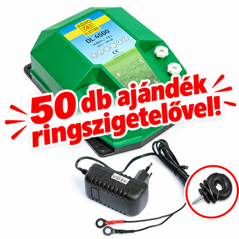 DL4500 villanypásztor készülék 12V, 4,5 J, hálózati adapterrel