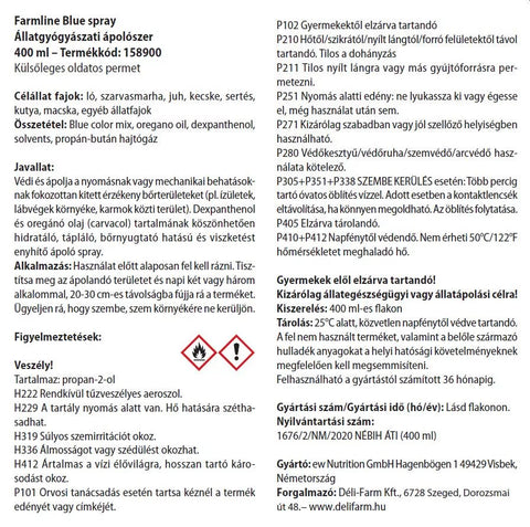Bluespray bőrápoló, kék spray