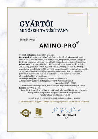 'Amino-pro" izomépítő és regeneráló, 800gr