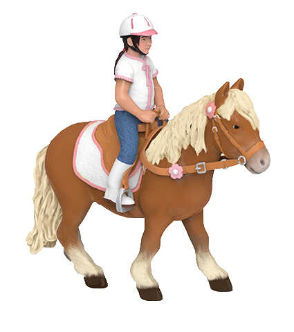 "Tina" lovagló kislány figura