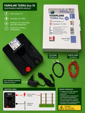 FARMLINE Terra Duo 10 duálfunkciós villanypásztor-készülék