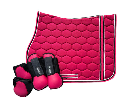 Pink nyeregalátét szett