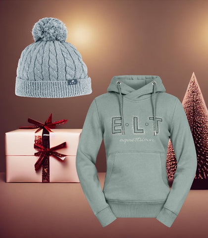 "Rio" kapucnis pulóver Rafaela kötött sapival