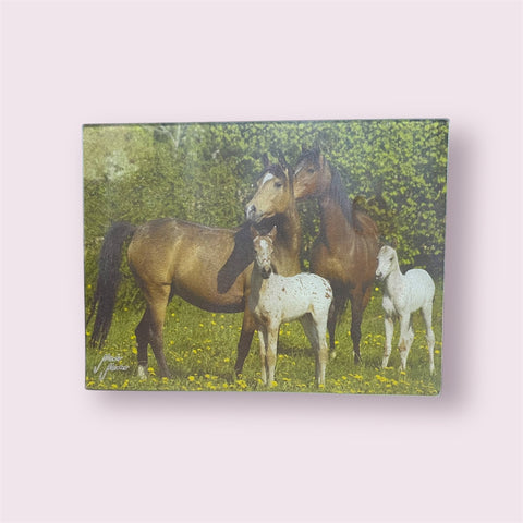 Üveg vágódeszka lovas mintával