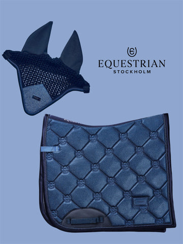 "Dressage Glimmer" díjlovas nyeregalátét szett, blue meadow