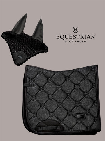 "Dressage Glimmer" díjlovas nyeregalátét szett, all black