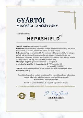 "Hepashield" májvédő és méregtelenítő, 1000gr