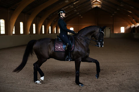"Dressage Glimmer" díjlovas nyeregalátét, mahogany