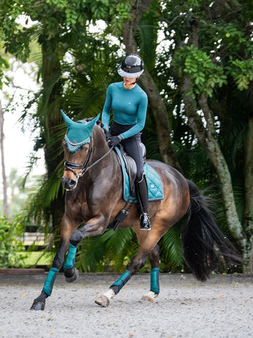 "Modern" fülvédő, teal blue