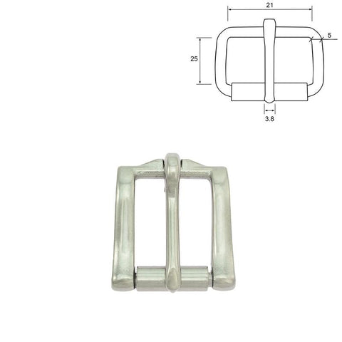 Görgős csat rozsdamentes, 21 mm