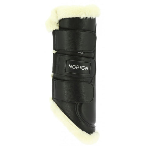 Norton műszőrmés tépőzáras ínvédő műbőrből, L méret