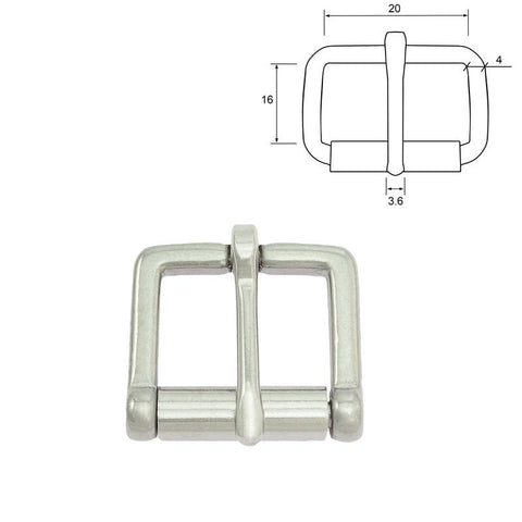 Görgős rozsdamentes csat, 20 mm széles